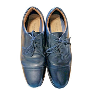 Men Dockers Garfield Cap Toe Oxford Black 10.5 Wide Width